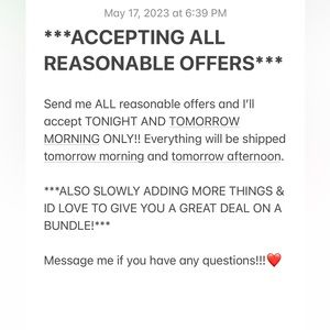 Make me an offer!!!!